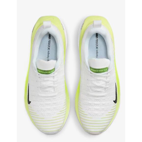 Nike InfinityRN 4 White/Yellow Volt Mens Marathon Running 2023 Shoes NEW main image 2